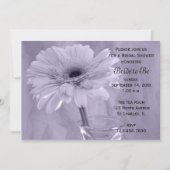 Invitation Fête des mariées pâle pourpre teintée marguerite (Devant)