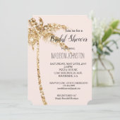 Invitation Fête des mariées Palm Tree de la Parties scintilla (Debout devant)