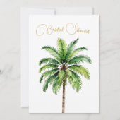 Invitation Fête des mariées palmier tropical (Dos)