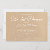 Invitation Fête des mariées papier Recyclé Kraft (Devant)