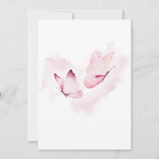 Invitation Fête des mariées papillon (Dos)