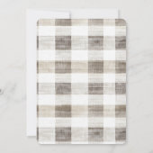 Invitation Fête des mariées papillon à rayures de crème (Dos)