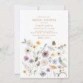 Invitation Fête des mariées papillon fleur sauvage (Devant)