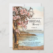 Invitation Fête des mariées papillon rose cerise en fleur (Devant)