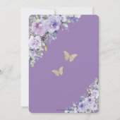 Invitation Fête des mariées Papillons floraux Lilac (Dos)