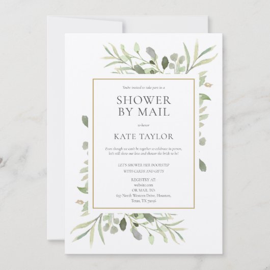 Invitation Fête des mariées Par Courrier Longue Distance Rust (Devant)