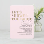 Invitation Fête des mariées Par Mail Blush & Gold Fête des ma (Debout devant)