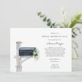 Invitation Fête des mariées par Mail Eucalyptus dans la boîte (Debout devant)