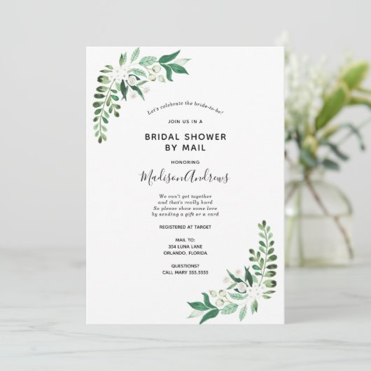 Invitation Fête des mariées par Mail Greenery (Debout devant)