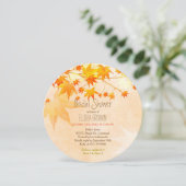 Invitation Fête des mariées paradisiaque de l'érable (Debout devant)