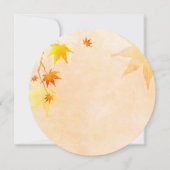 Invitation Fête des mariées paradisiaque de l'érable (Dos)