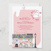 Invitation Fête des mariées Parisienne Elle A Dit Oui Mariée  (Devant)