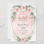 Invitation Fête des mariées Parties scintillant de cadre or C (Devant)