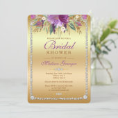 Invitation Fête des mariées Parties scintillant Diamond Aquar (Debout devant)