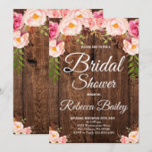 Invitation Fête des mariées Party, Fête des mariées florale (Devant / Derrière)