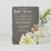 Invitation Fête des mariées Party Moderne Floral Art (Debout devant)