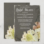 Invitation Fête des mariées Party Moderne Floral Art (Devant / Derrière)