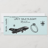 Invitation Fête des mariées Passe d'embarquement Dernier Solo (Dos)