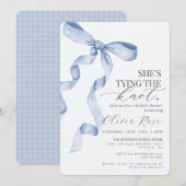 Invitation Fête des mariées Pastel Blue Coquette B (Devant / Derrière)