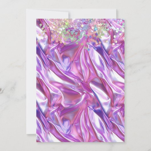 Invitation Fête des mariées Pastel Holographic Parties scinti (Dos)