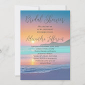 Invitation Fête des mariées Pastel Ocean Sunset Beach (Devant)