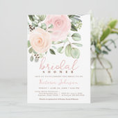 Invitation Fête des mariées Peach & Pink Pastel Rose Invitati (Debout devant)