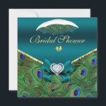 Invitation Fête des mariées Peacock turquoise<br><div class="desc"></div>