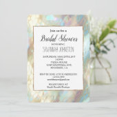 Invitation Fête des mariées Pearl Aqua Blue Snake (Debout devant)