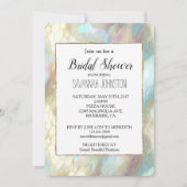 Invitation Fête des mariées Pearl Aqua Blue Snake (Devant)