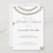 Invitation Fête des mariées Pearl classique (Devant)