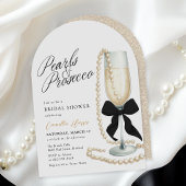 Invitation Fête des mariées Pearl & Prosecco Black Bow