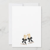 Invitation Fête des mariées Pearl & Prosecco Black Bow (Dos)
