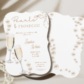 Invitation Fête des mariées Pearls and Prosecco
