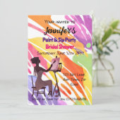 Invitation Fête des mariées Peinture et Sip (Debout devant)