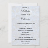 Invitation Fête des mariées Periwinkle Blue Hydrangeas (Devant)