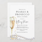 Invitation Fête des mariées Perles et poursuites (Devant / Derrière)