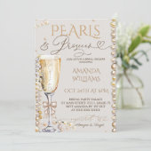 Invitation Fête des mariées Perles et poursuites (Debout devant)