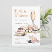 Invitation Fête des mariées Perles et poursuites Brunch (Debout devant)