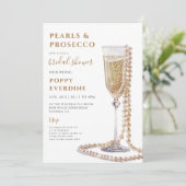 Invitation Fête des mariées Perles et poursuites Brunch (Debout devant)