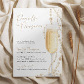 Invitation Fête des mariées perles et poursuites, Brunch & Bu