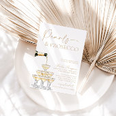 Invitation Fête des mariées perles et poursuites, Brunch & Bu