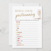 Invitation Fête des mariées Perles et poursuites Emoji Pictio (Devant)