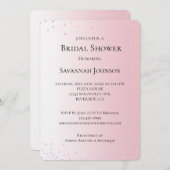 Invitation Fête des mariées Perles roses (Devant / Derrière)