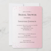 Invitation Fête des mariées Perles roses (Devant)
