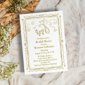 Invitation Fête des mariées personnalisée Doodle à main lunai