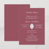 Invitation Fête des mariées personnalisée Simple Maroon (Devant / Derrière)