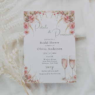 Invitation Fête des mariées pétale et poursuites