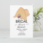 Invitation Fête des mariées Petit Déjeuner gaufres Brunch Inv (Debout devant)