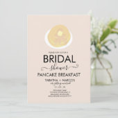 Invitation Fête des mariées Petit Déjeuner Pancakes Brunch In (Debout devant)