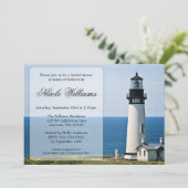 Invitation Fête des mariées phare (Debout devant)